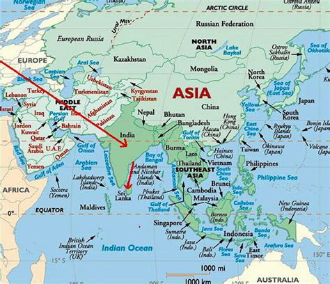 Sri Lanka and India Maps