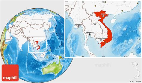 Vietnam Location On World Map – Map Vector