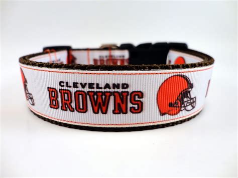 Cleveland Browns Dog Collar Adjustable by All4DogWear on Etsy