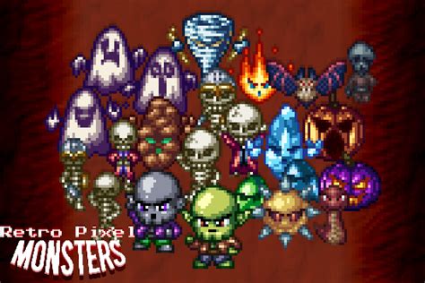 Retro Pixel Monsters | 2D Characters | Unity Asset Store