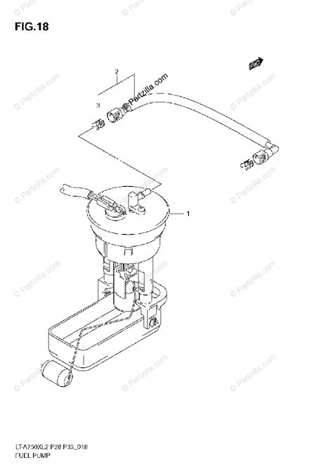 Suzuki ATV 2012 OEM Parts Diagram for FUEL PUMP | Partzilla.com