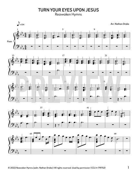 Turn Your Eyes Upon Jesus - Piano Sheet Music