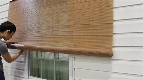 Bamboo Roll Up Blinds For Porch Home Depot - Goimages Today