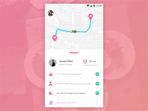 Food Delivery Tracking by Scorpioneye on Dribbble