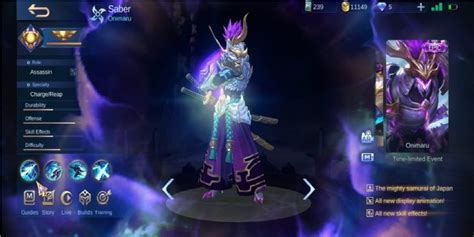 Saber Best Skin's in Mobile Legends (ML) - Esports