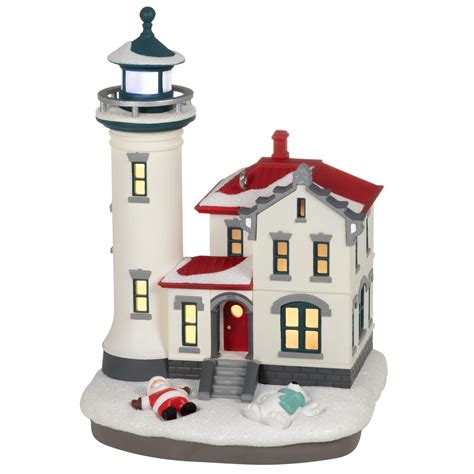 Hallmark Keepsake 2023 Christmas Ornament, Holiday Lighthouse with Light, Santa & Polar Bear ...