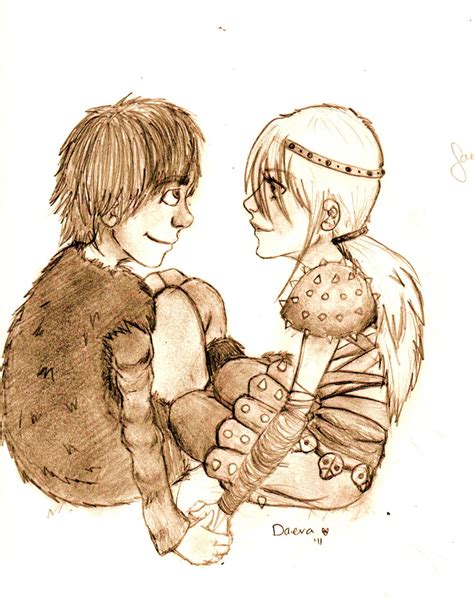 Hiccup and Astrid by DaevaRising on DeviantArt