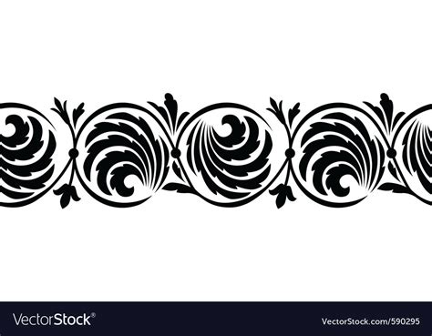 Seamless horizontal border Royalty Free Vector Image