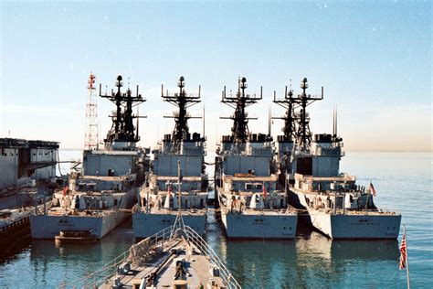 4 Spruance Class Destroyers - San Diego 1980 | Us navy ships, Navy aircraft carrier, Naval