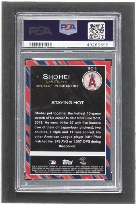 Shohei Ohtani 2019 Topps Update Shohei Ohtani Highlights #SO2 (PSA 9 ...