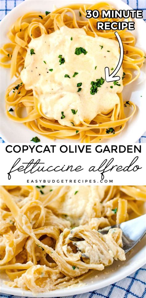 Copycat Olive Garden Fettuccine Alfredo - Easy Budget Recipes | Recipe | Easy pasta recipes ...