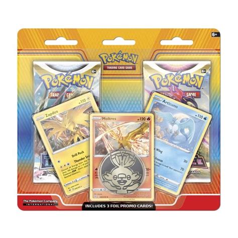 Pokémon TCG: Articuno, Zapdos & Moltres Cards with 2 Booster Packs & Coin | Pokémon Center ...