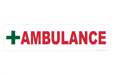 Ambulance Sign IN16176 - National Safety Signs