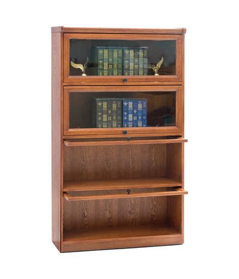 8641BR-4-Door Barrister Bookcase w/ Lift-Up Slide Back Doors - TENNESSEE ENTERPRISES, INC.