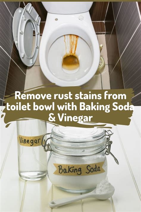 How to remove rust stains from the toilet bowl with vinegar and baking soda | Clean toilet bowl ...