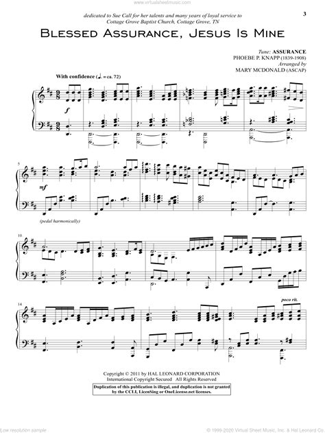 Knapp - Blessed Assurance sheet music for piano solo [PDF]