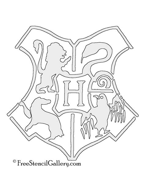 Hogwarts Crest Stencil | Harry potter stencils, Harry potter canvas, Harry potter pumpkin carving