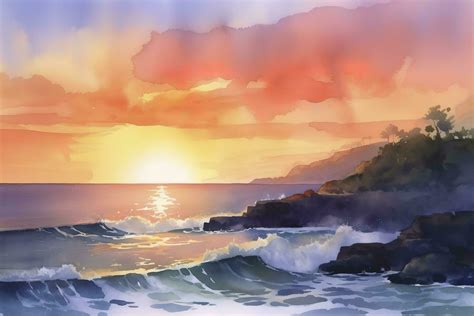 Watercolor Sunrise Stock Photos, Images and Backgrounds for Free Download