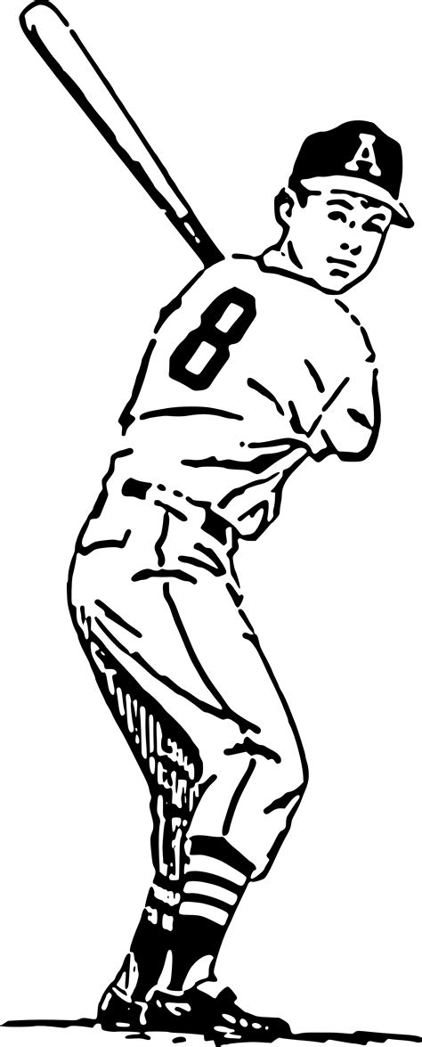 Baseball clipart black and | Baseball coloring pages, Baseball bat ...