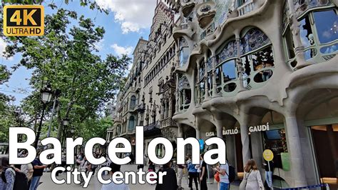 Walking Tour of Barcelona City Center, Spain - Street Walk in May 2022 - YouTube