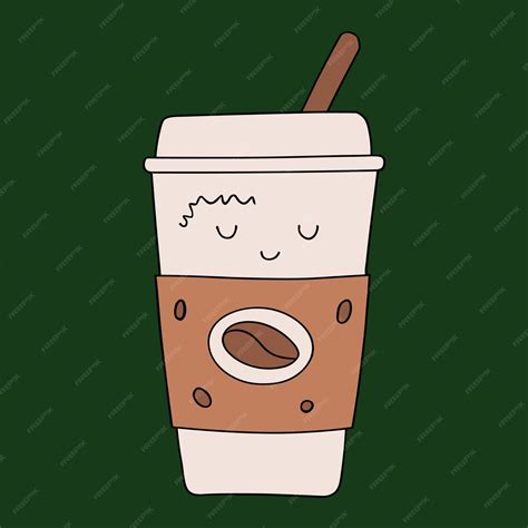 Premium Vector | Coffee cup with coffee beans illustration