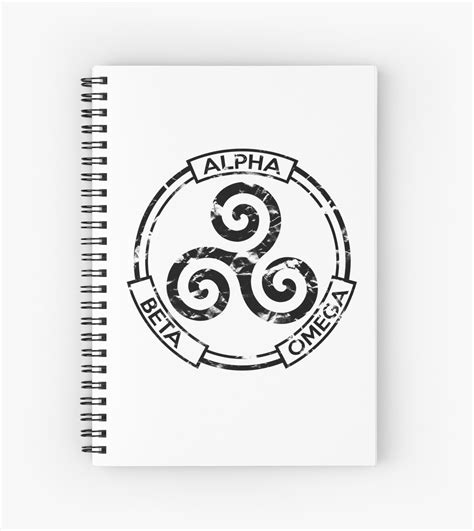 "Alpha Beta Omega (Black) - Teen Wolf" Spiral Notebook by Grinalass ...