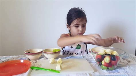 Fruit salad with kids - YouTube