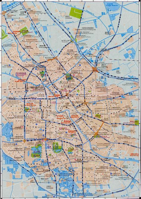 Tianjin Tourist Map - Maps of Tianjin