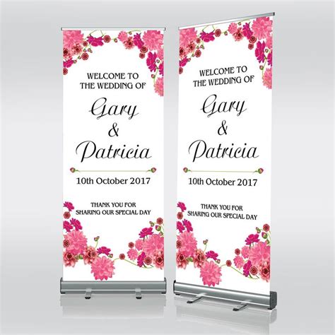 FREE POSTAGE, Custom Wedding Banner, Wedding Roller Banner, Wedding Pull Up Stand, Wedding ...