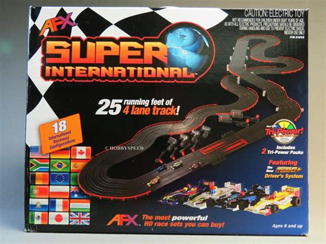 AFX TOMY HO SLOTCAR SUPER INTERNATIONAL 4 LANE RACE CAR SET MEGA G PLUS AFX21018