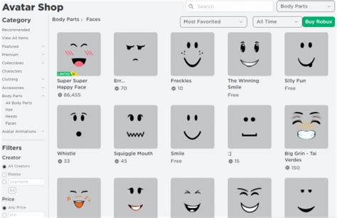 All 631 Roblox Faces Tier List (Community Rankings) - TierMaker