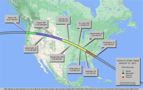 Eclipse Maps | National Eclipse - August 21, 2017 - Total Solar Eclipse