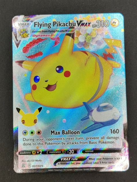 Mavin | Flying Pikachu VMax Pokemon 25th Anniversary Card game Card TCG