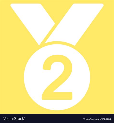 Silver medal icon from competition success Vector Image