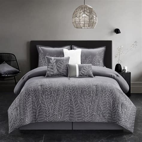 Grand Avenue 7-Piece Grey King Comforter Set in the Bedding Sets ...