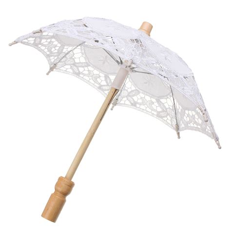 Lace Elegant Embroidered Parasol Umbrella For Bridal Wedding Party Prop ...