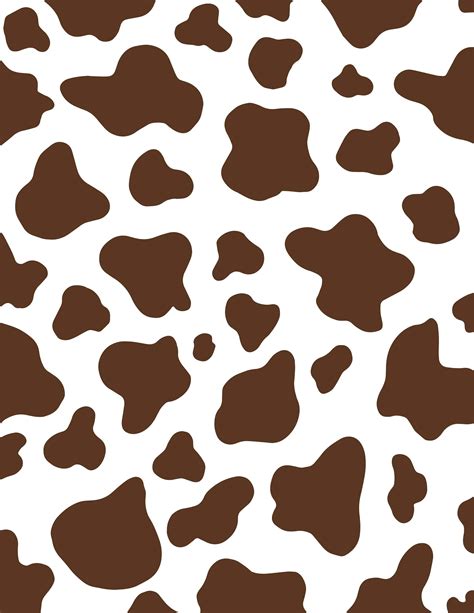 Brown Cow Print Animal Themed Png and Svg Instant Download - Etsy