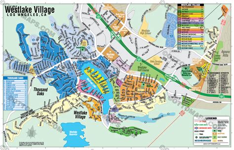 Westlake Village Map, Los Angeles, CA – Otto Maps