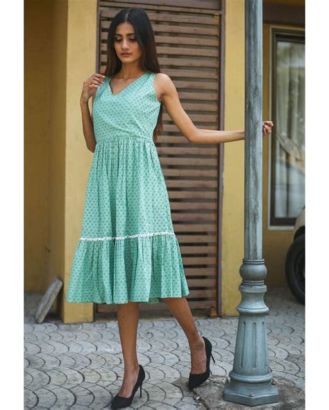 Aqua green dress by Shreetatvam | The Secret Label