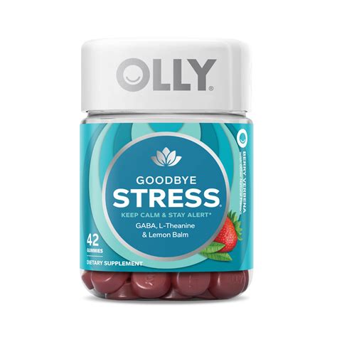 OLLY Goodbye Stress Gummy, GABA, L-Theanine, Lemon Balm, Berry. 42 Ct - Walmart.com - Walmart.com