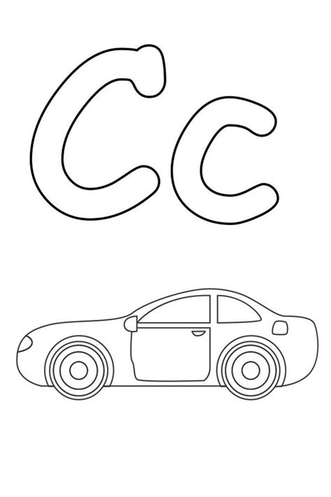 Letter c coloring pages to download and print for free