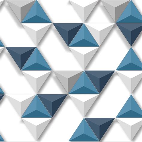 Muriva Triangle Pattern Wallpaper Geometric 3D Effect Vinyl L57501