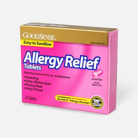 GoodSense Allergy Relief 25 mg Tablets