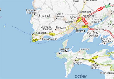 Kaart MICHELIN Pointe du Petit Minou - plattegrond Pointe du Petit ...