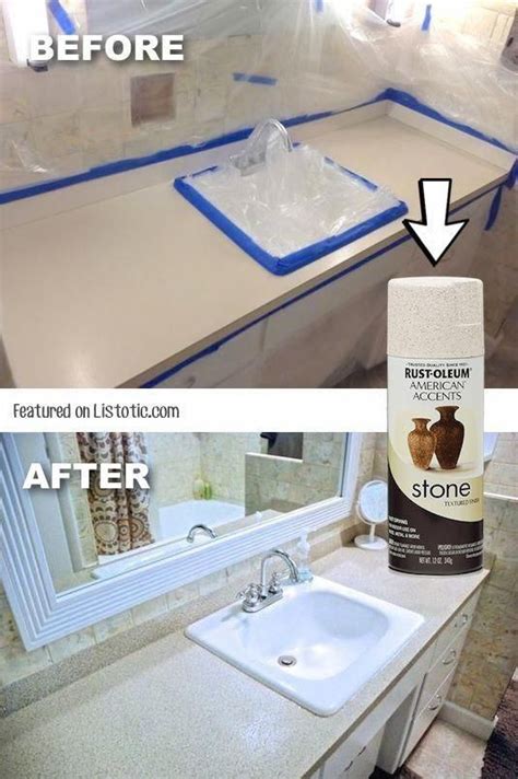 #18. WHAT?? Update your countertops with stone spray paint! -- 29 Cool Spray Paint Ideas That ...