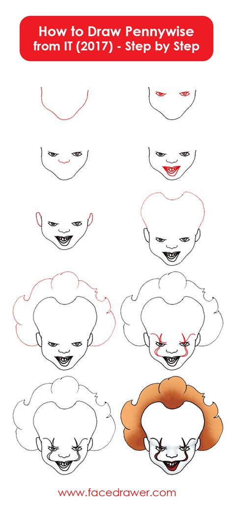 Pennywise the dancing clown is your favourite horror movie character? Learn how to draw Penn ...