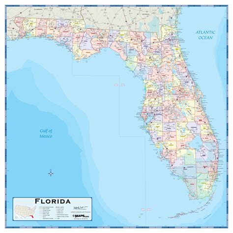 Printable Florida County Map