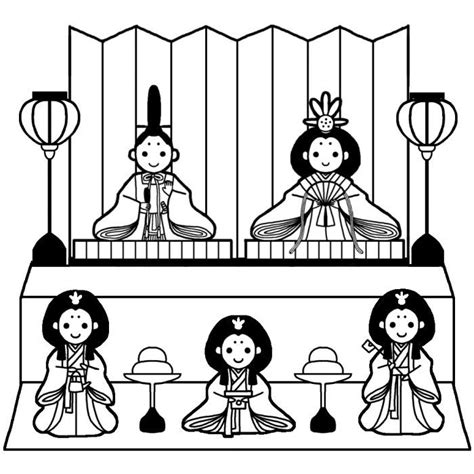 Hinamatsuri coloring page | Kids Krafts | Pinterest | Hina matsuri ...