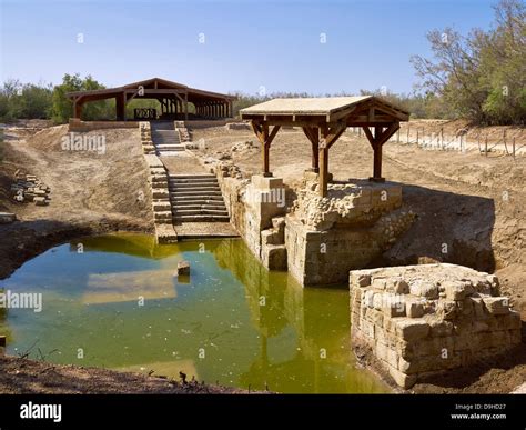 Jesus Baptism Site Jordan River Map