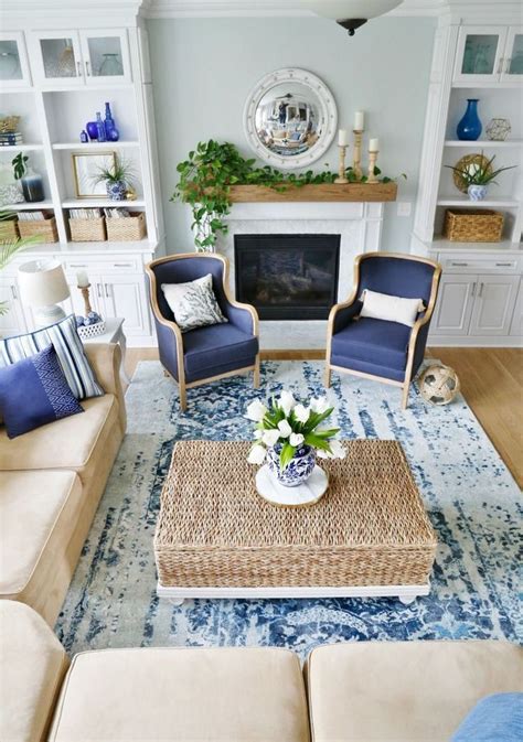 New Blue and White Living Room Updates - Sand and Sisal | Blue and ...